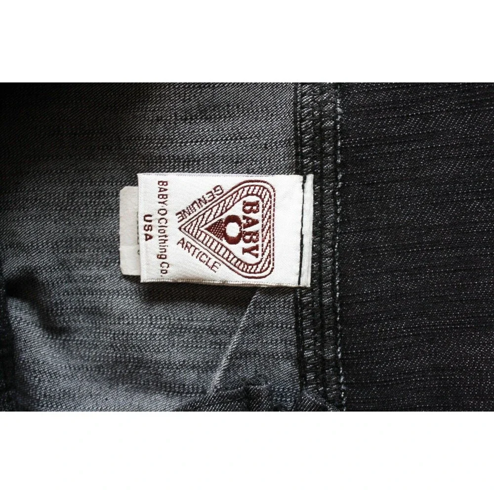 Baby O Skirt Womens sz 6 Black Denim Maxi Long A-Line - Picture 4 of 6